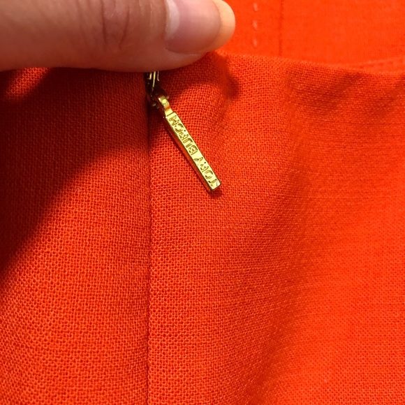 Tory Burch orange body-con dress with gold button detail - size 0 - Picture 5 of 9